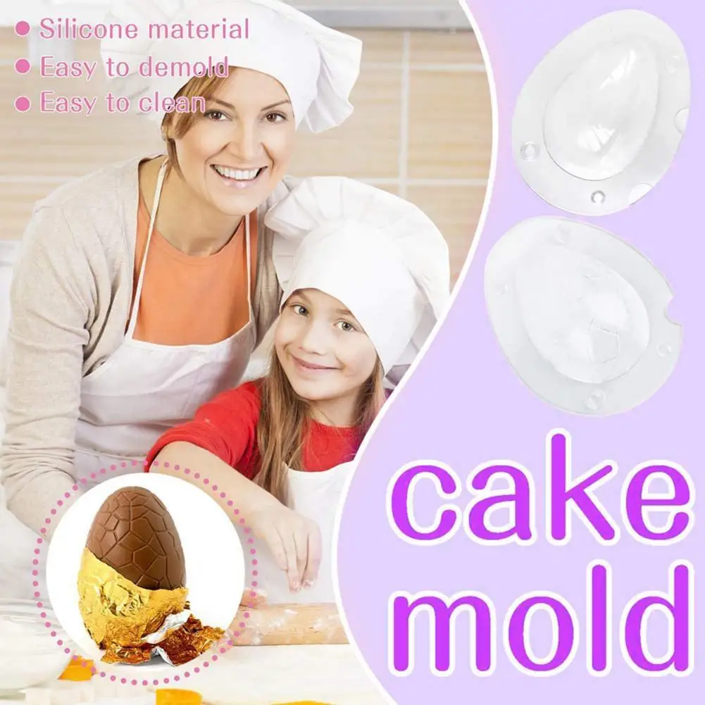 

3D Polycarbonate Chocolate Molds Happy Easter Egg Rabbit Chocolate Moulds Plastic Baking Pastry Bakery Bakeware Tools Wholesale