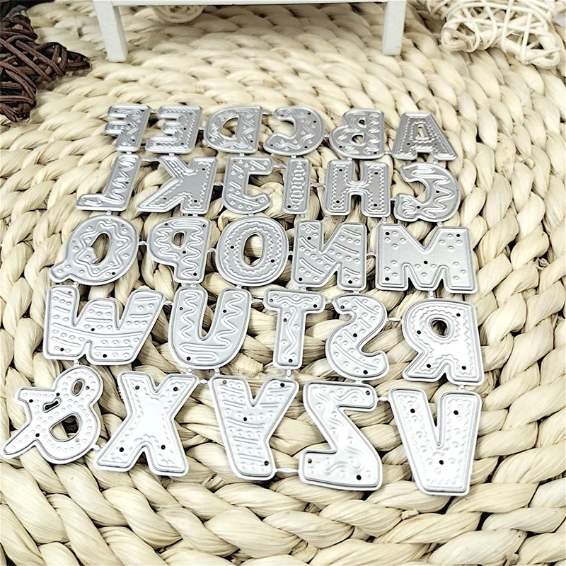 Deguang capital letter metal cutting die 27 pieces set DIY scrapbook paper card template embossing decoration craft handmade | Дом и сад