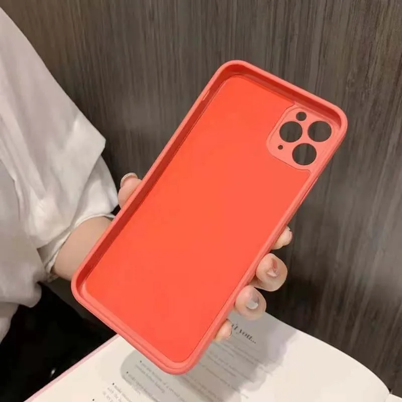 

For iPhone 7 8 Plus Case Luxury Original Liquid Silicone Soft Cover For iPhone 11 12 Pro X XR XS Max mini SE2 Matte Phone Case