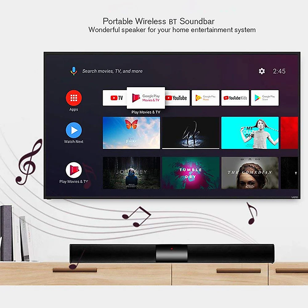 Bluetooth звуковая панель проводная Беспроводная стерео для телевизора 2000 мАч