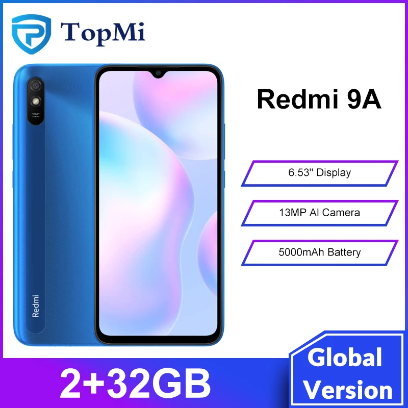 Глобальная версия Xiaomi Redmi 9A мобильный телефон 2 Гб оперативной памяти 32