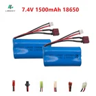 7,4 В 1500 мАч 18650 литий-полимерный аккумулятор для Udi U12A Syma S033g Q1 H100 H101 H102 H103 FT009 rc модель лодки самолета EL-2PSMJSTТ-образный разъем