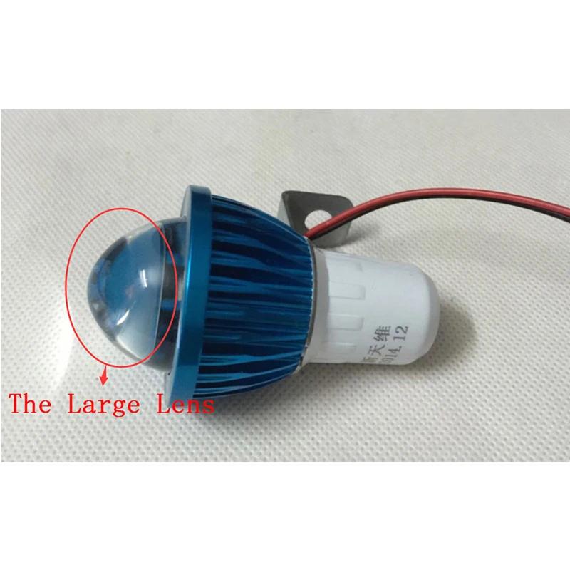 Мотоциклетный светодиодный головной фонарь с большим объективом рыбий глаз