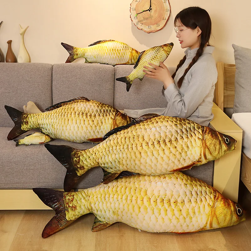 Реалистичная 3D-печать искусственная мягкая рыба-клоун золотая рыбка кукла