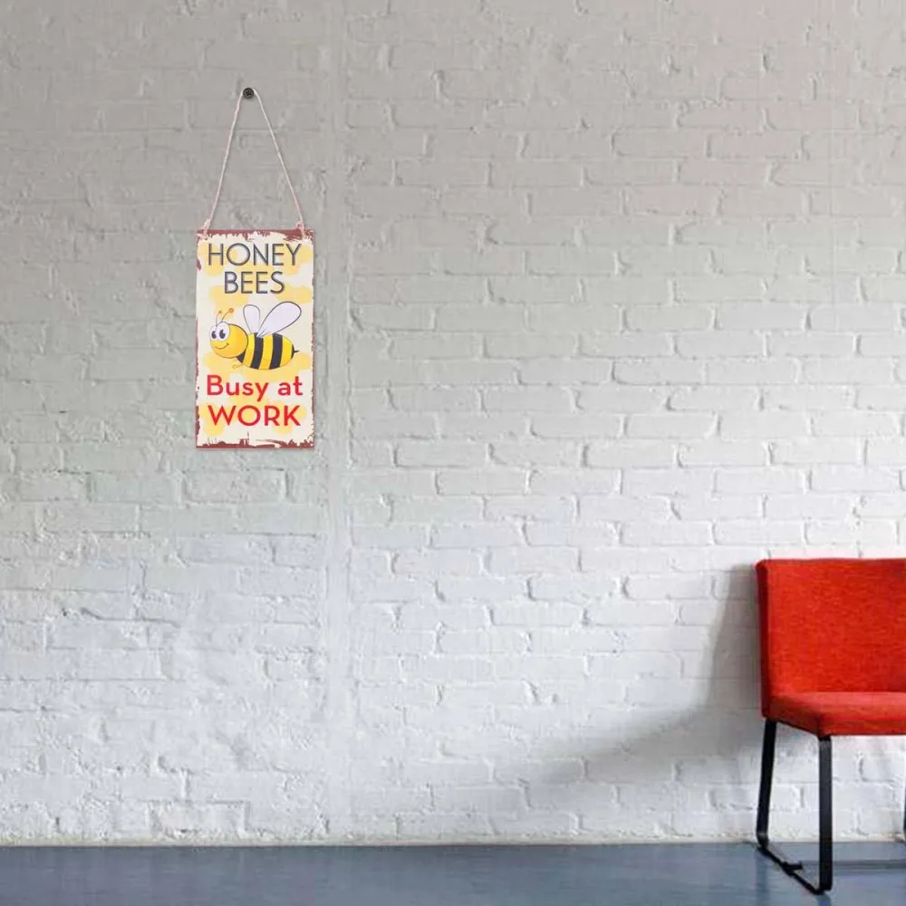 Мёд пчелы занят на работе Новинка смешной лес табличка садовая декоративная