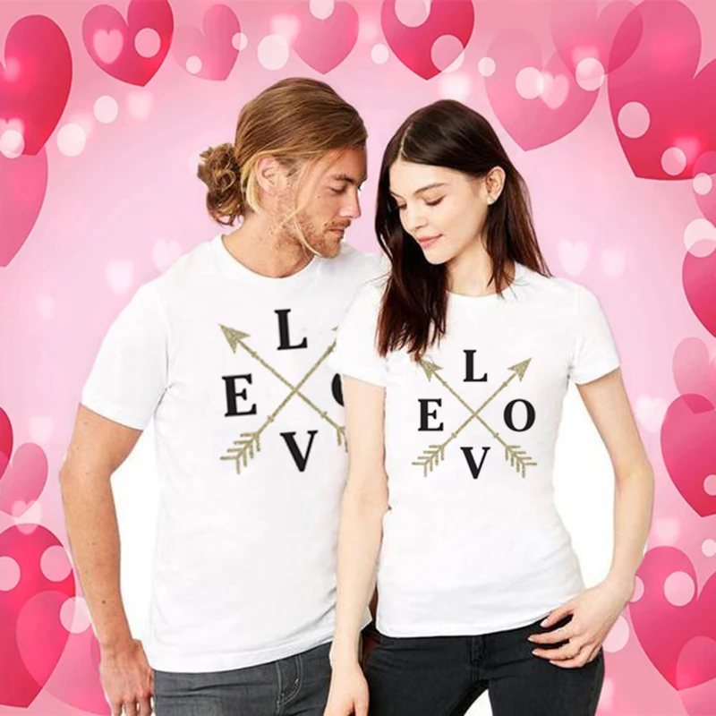 1 предмет семейная футболка на День святого Валентина с принтом любовь стрелы