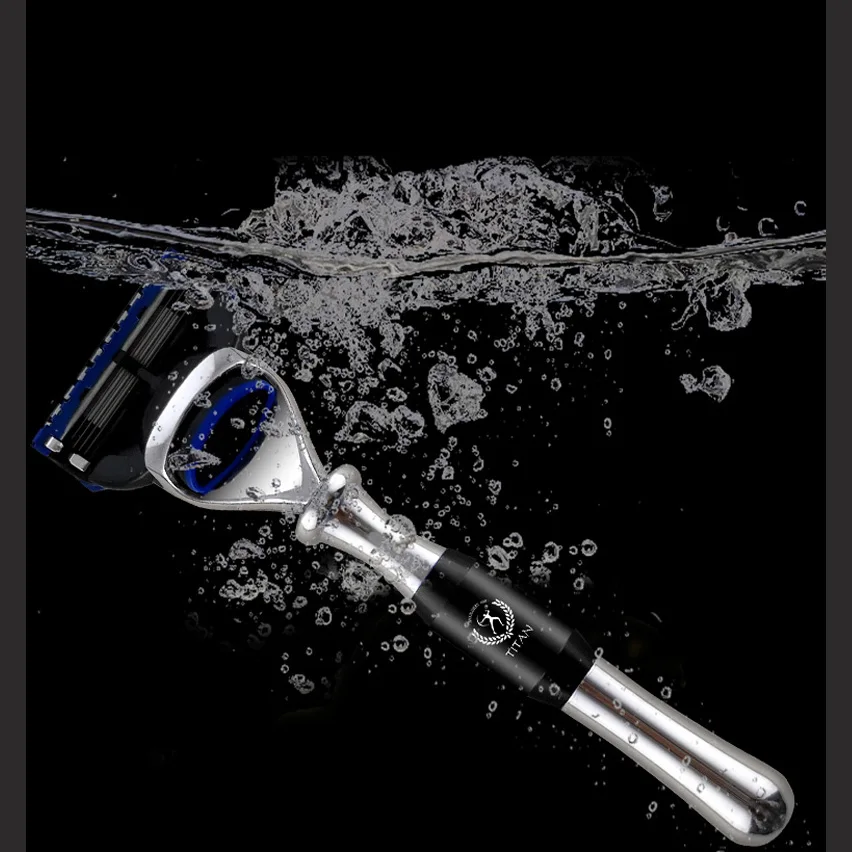 Титановая Безопасная бритва металлическая ручка бесплатная доставка