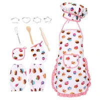 13pcs complete kids cooking and baking set with apron chef hat gloves and cutlery kids chef set
