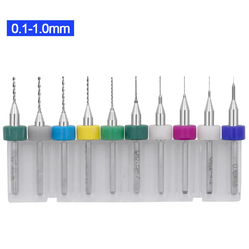 10pcs 0.1-1mm 0,1-3,0 мм Печатная плата карбидные сверла микро сверла CNC PCB Twist Dril - Цвет: 10pcs 0.1-1mm