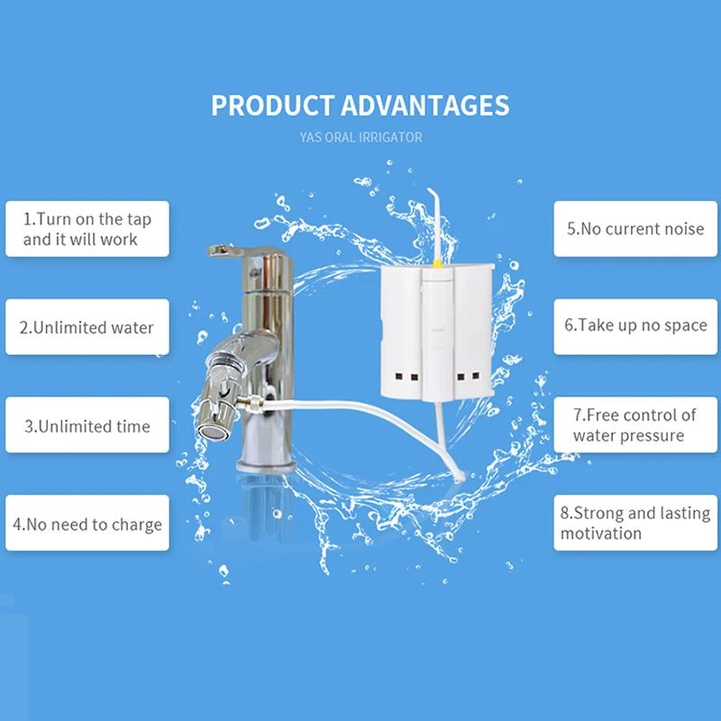 Струйный ирригатор для полости рта водопроводный зубная щетка чистки зубов спа