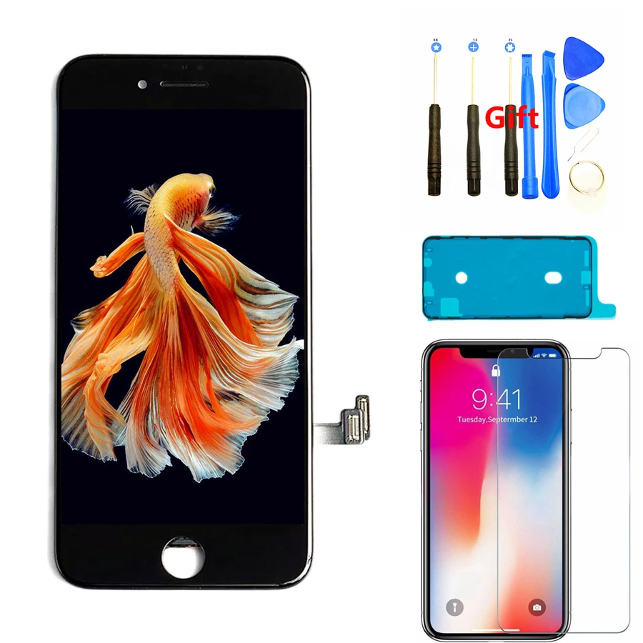 ЖК экран для iPhone 8 Plus AAA + дигитайзер в сборе с 3D сенсорным экраном хороший Tianma 7