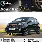 Дефлектор для губ для KIA EuroStar Picanto Morning Naza Suria, передний спойлер, юбка для тюнинга автомобиля, вид корпуса, полоса