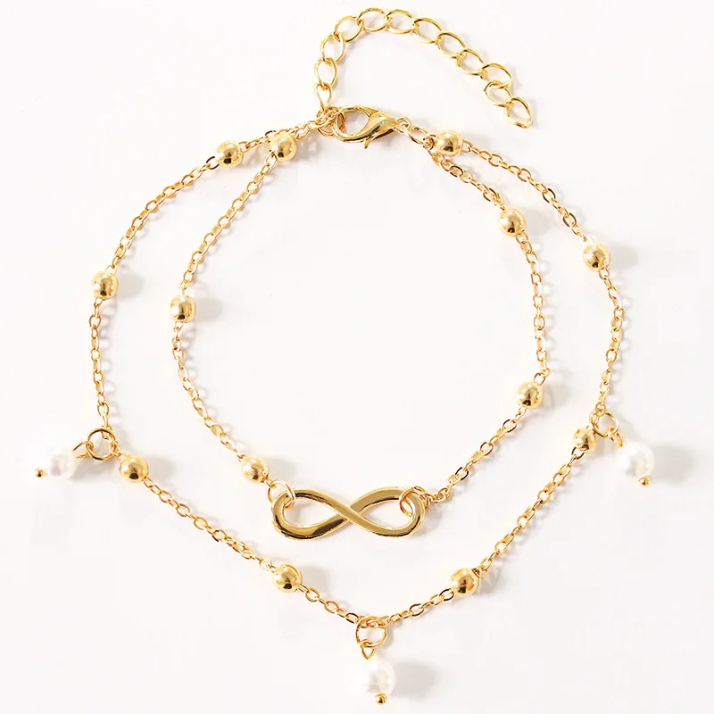 Горячая мода ножной браслет Бесконечность для женщин ювелирные изделия лето