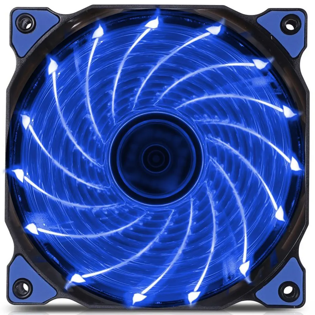 

120mm LED Ultra Silent Computer PC Case Fan 15 LEDs 12V Cpu Heatsink Cooler master Cooling Fan DC 12V 4P 3P Connector