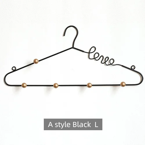 A Black - L Домашняя вешалка для ключей, настенный держатель для кухонного зонта, металлические тепловые крючки для сумок, одежды, ванной комнаты, настенная вешалка для ключей, Декоративная вешалка - Цвет: A Black - L
