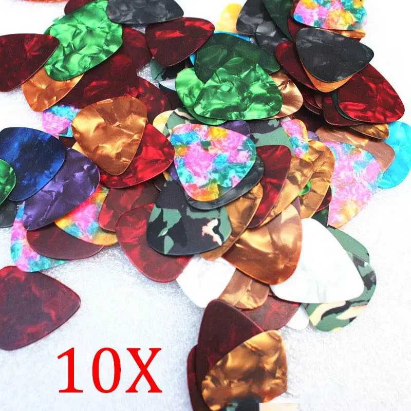 0.46 mm 10pcs Хит 10/20 шт Новые акустические палочки s Plectrum целлюлоидные электрические гладкие гитарные палочки аксессуары 0,46 мм 0,71 мм 0,96 мм MCK99 - Цвет: 0.46 mm 10pcs