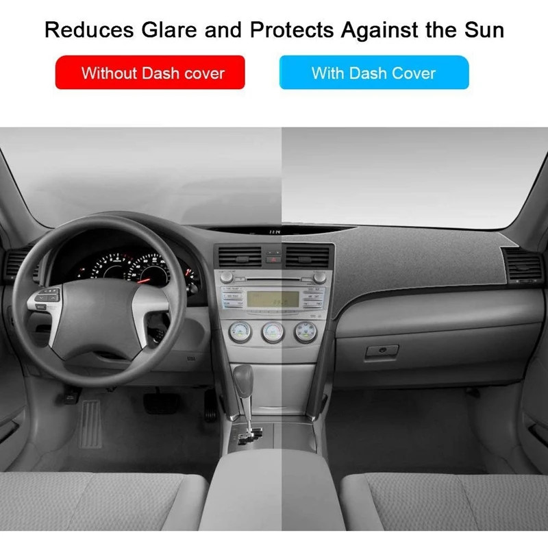 Серая крышка приборной панели ковровая панель защита под заказ для Toyota Camry 2007-2011 |