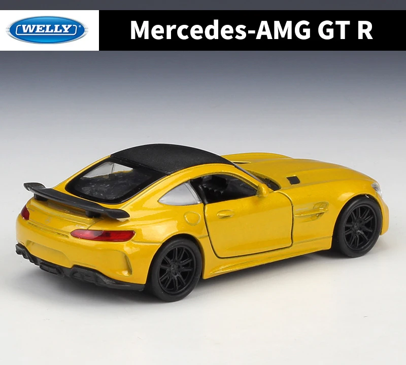 WELLY Diecast 1:36 Scale симулятор Mercedes AMG GT R спортивный автомобиль модель автомобиля