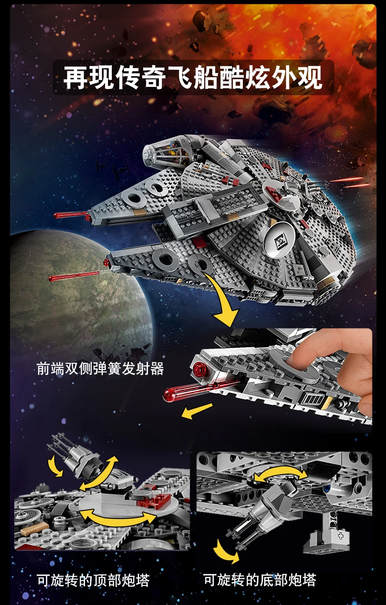Lepin строительные блоки 1351 в наличии 75257 шт. Звездные войны годы тысячелетий