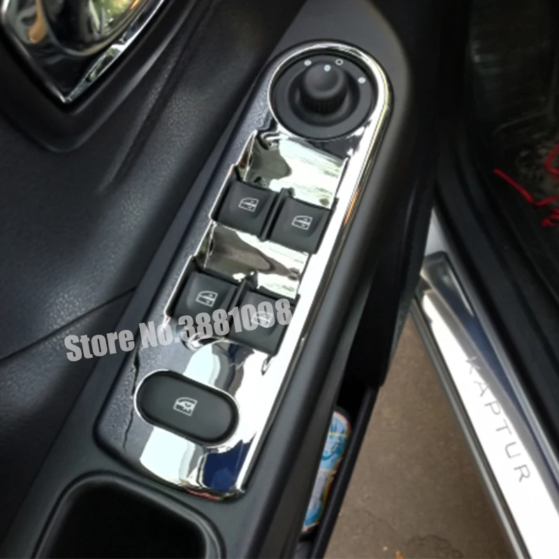 

ABS хром для Renault Captur 2015 2016 2017 аксессуары для тюнинга автомобиля двери окна стекло подъемник переключатель панель Крышка отделка