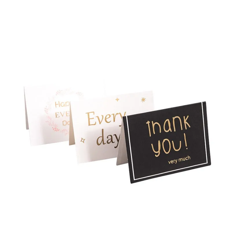 

20set Mini Bronzing envelope with cards happy birthday Invitation white black gift card 9.5*7CM