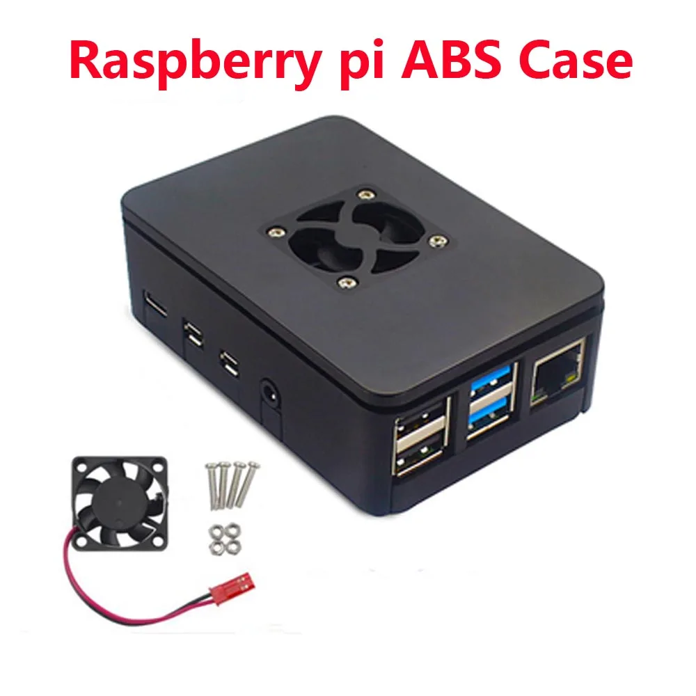 Raspberry PI 4 Модель B 1 ГБ/2 ГБ/4 Гб ABS чехол с охлаждающим вентилятором пластиковая коробка корпус для Raspberry Pi 4B охлаждающая Оболочка Чехол