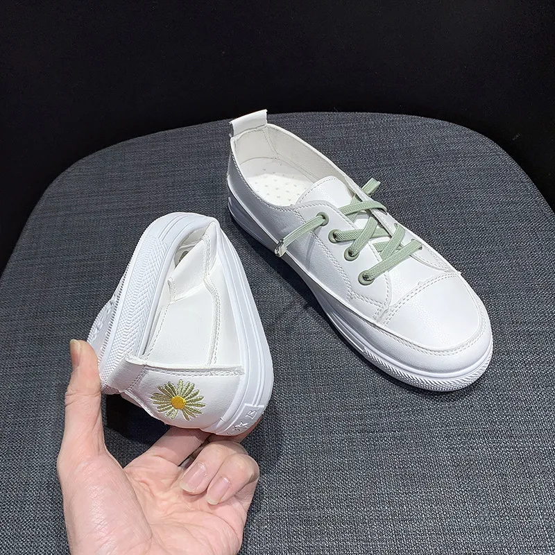 

Slip On Shoes For Women Female Footwear Modis Casual Sneaker All-Match Shallow Mouth Round Toe Slip-on Dress 2021 New Summer Bre