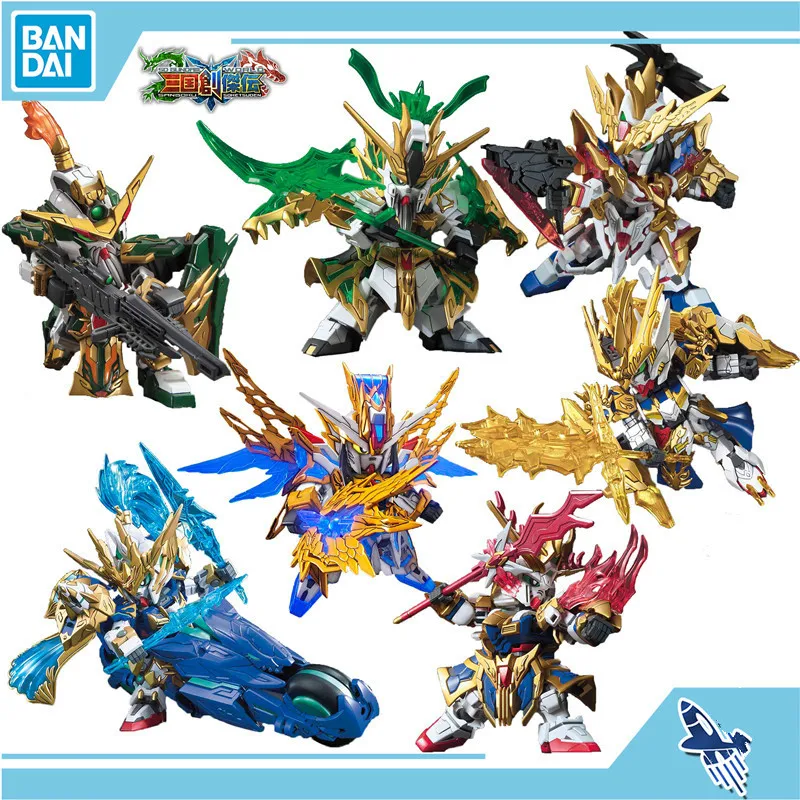 Bandai SD GUNDAM WORLD SANGOKU SOKETSUDEN BB Guan Yu ZhaoYun экшн схема из принта Редкие точки детские