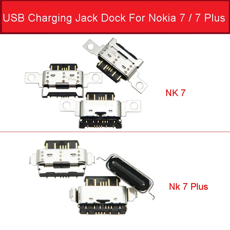 Разъем Micro USB для зарядного устройства Nokia 7 + Plus 7Plus TA 1046 1055 1062 разъем зарядки через