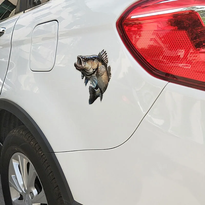

Latest Ideas Ferocious Fish Car Sticker Waterproof Cover Scratch Decal Motorcycle Window Stickers PVC 14.7cm X 14cm