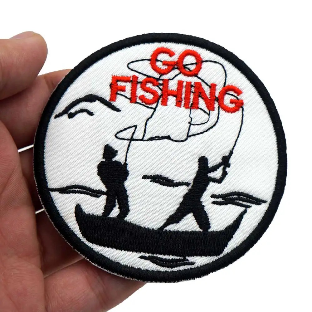 GO FISHING патч вышитая аппликация, этикетка для шитья панк байкерские нашивки одежда наклейки аксессуары для одежды значок - Цвет: animal 44 a1
