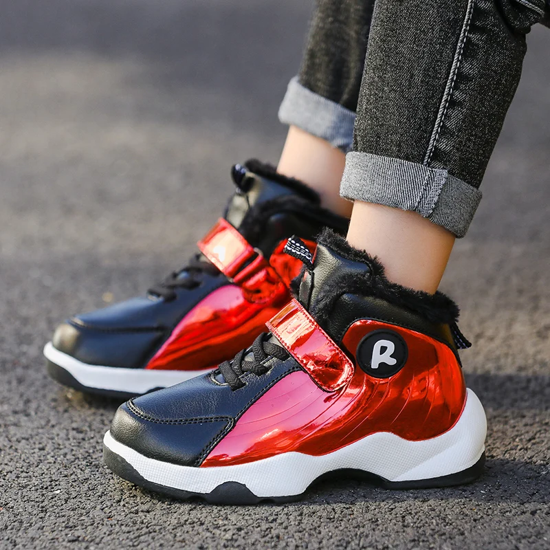 

New Popular Style Winter Children's Snow Boots Boys Girls Fashion Waterproof Warm Shoes Kids Thick Mid Non-Slip Boots