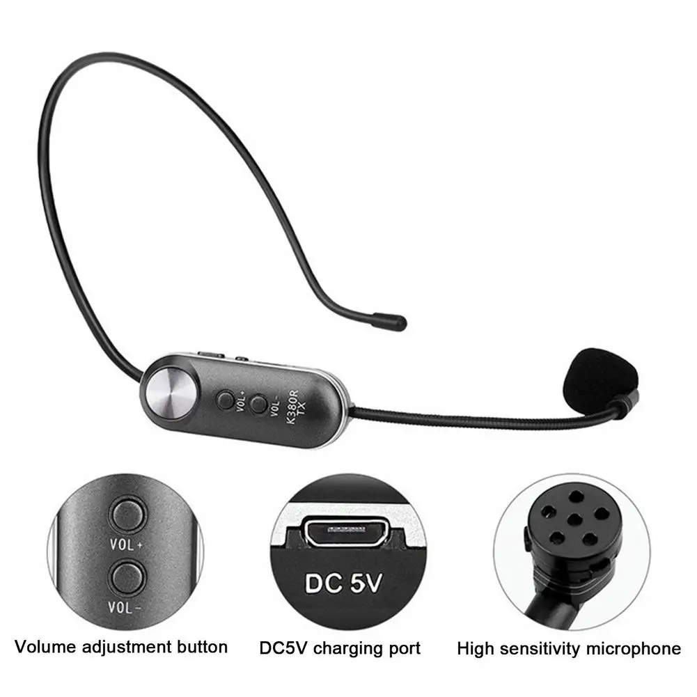 Беспроводная микрофонная гарнитура UHF беспроводная система для голосового