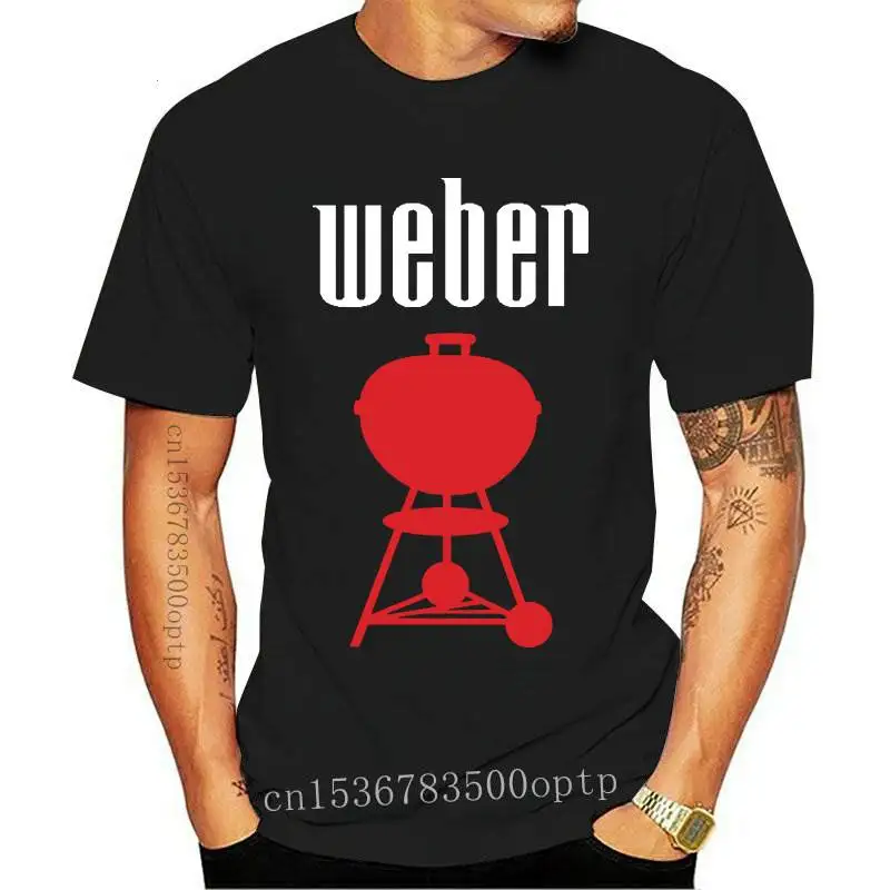 

Новая модная мужская футболка из хлопка бренда teeshirt weber bbq 2, черная футболка