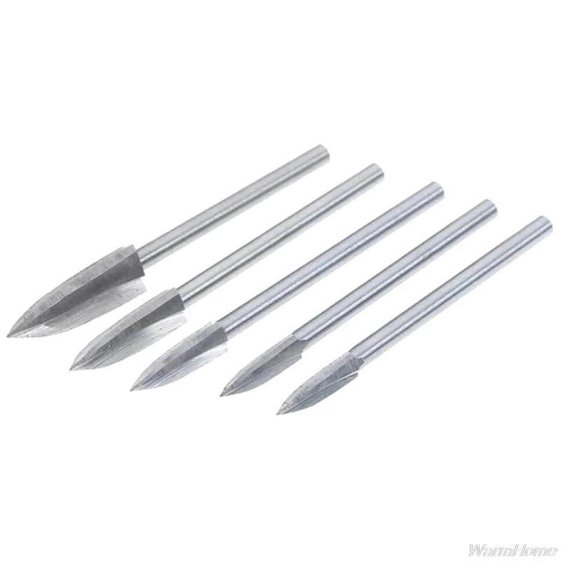 Сверло для гравировки и резьбы по дереву с хвостовиком 3 мм 5 шт./компл. фрезерный