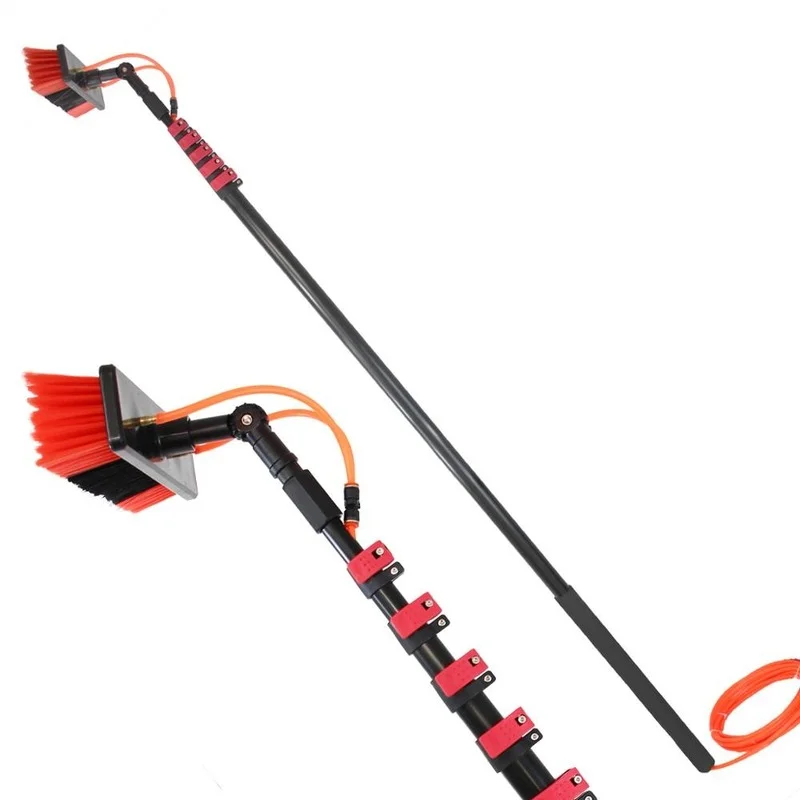 

water fed pole for window cleaning Can be customized telescopic rod cleaning brush for cleaning Window