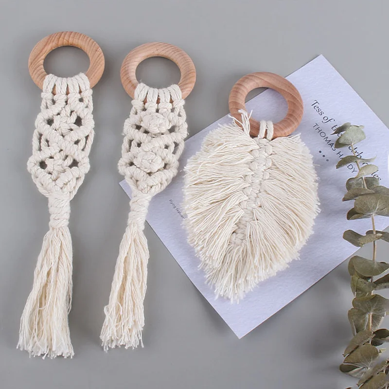 Детская креативная деревянная искусственная новая ручная плетеная хлопковая