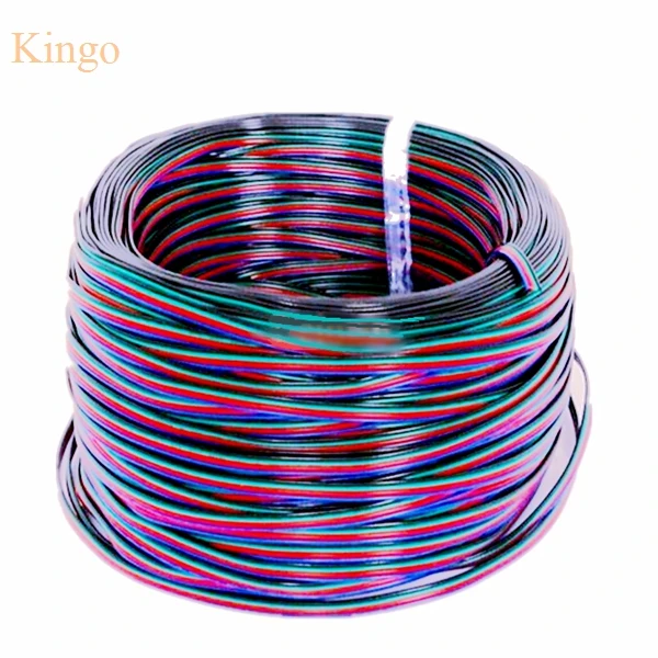 Новый 4 контактный светодиодный RGB кабель 5 м 10 20 30 для 5050 3528 удлинитель