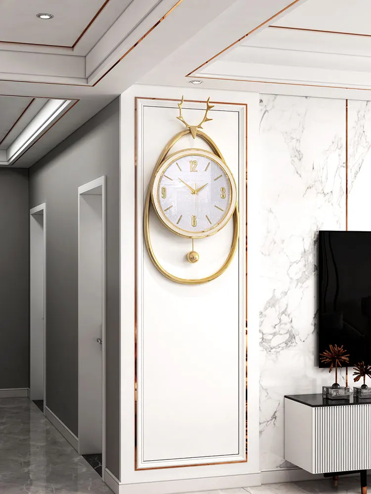 Luxury Golden Creative Wall Clock Modern Design Kitchen Nordic Living Room Silent Relojes De Pared Home Watch BA60WC | Дом и сад