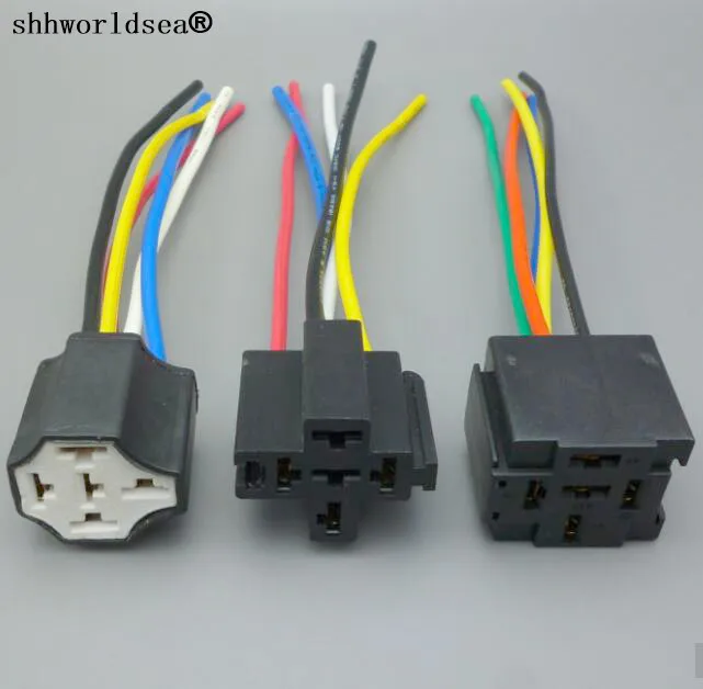Shhworldsea 1 шт. 5 p 2 провода 16AGW + 3 провода 18AGW 14 см проводной 5-контактный релейный монтажный Разъем Держатель