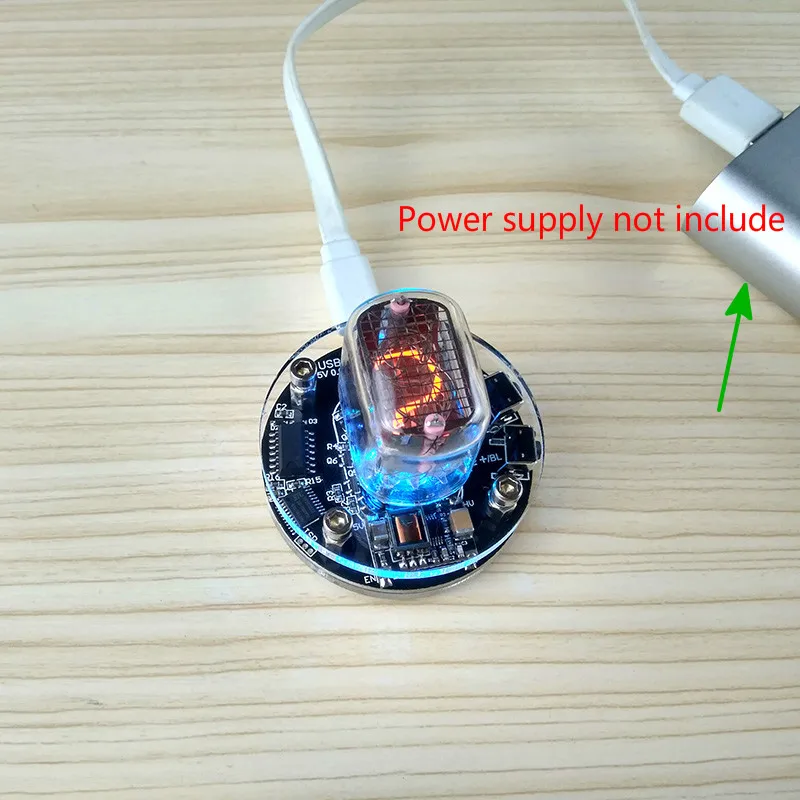 GHXAMP IN-12 Nixie часы RGB Аудио электронные аксессуары DIY одна трубка светящиеся часы micro USB DC5V