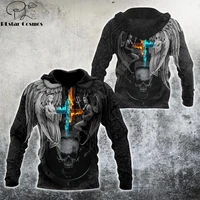 skull angel and demon 3d all over printed autumn men hoodies unisex casual zip pullover streetwear sudadera hombre dw0471