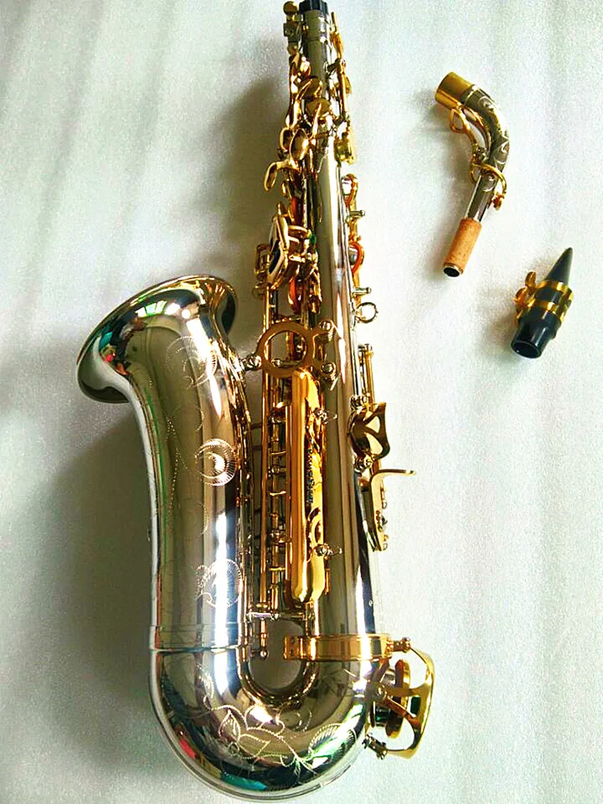 Новый альт саксофон W037 с никелированным золотым покрытием Супер