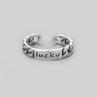 original design retro couple ring 925 silver fashion english letter lucky ring 2020 popular diy fine jewelry gifts free shipping
