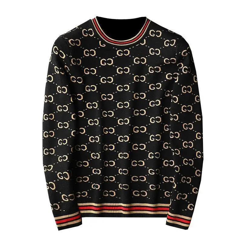 

Color pullover sweater men's autumn and winter self-cultivation leisure warm bottoming knitwear men