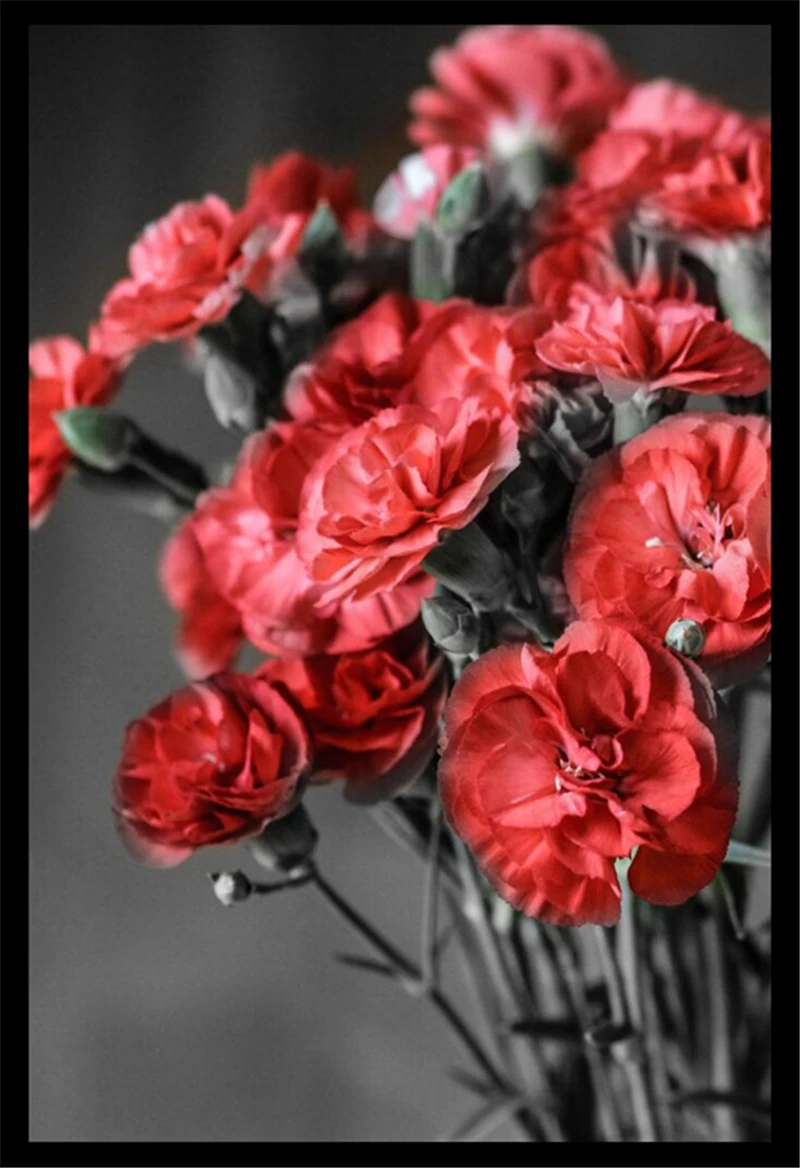 Современный цветной постер цветок Красный Высокий каблук с рисунком картина