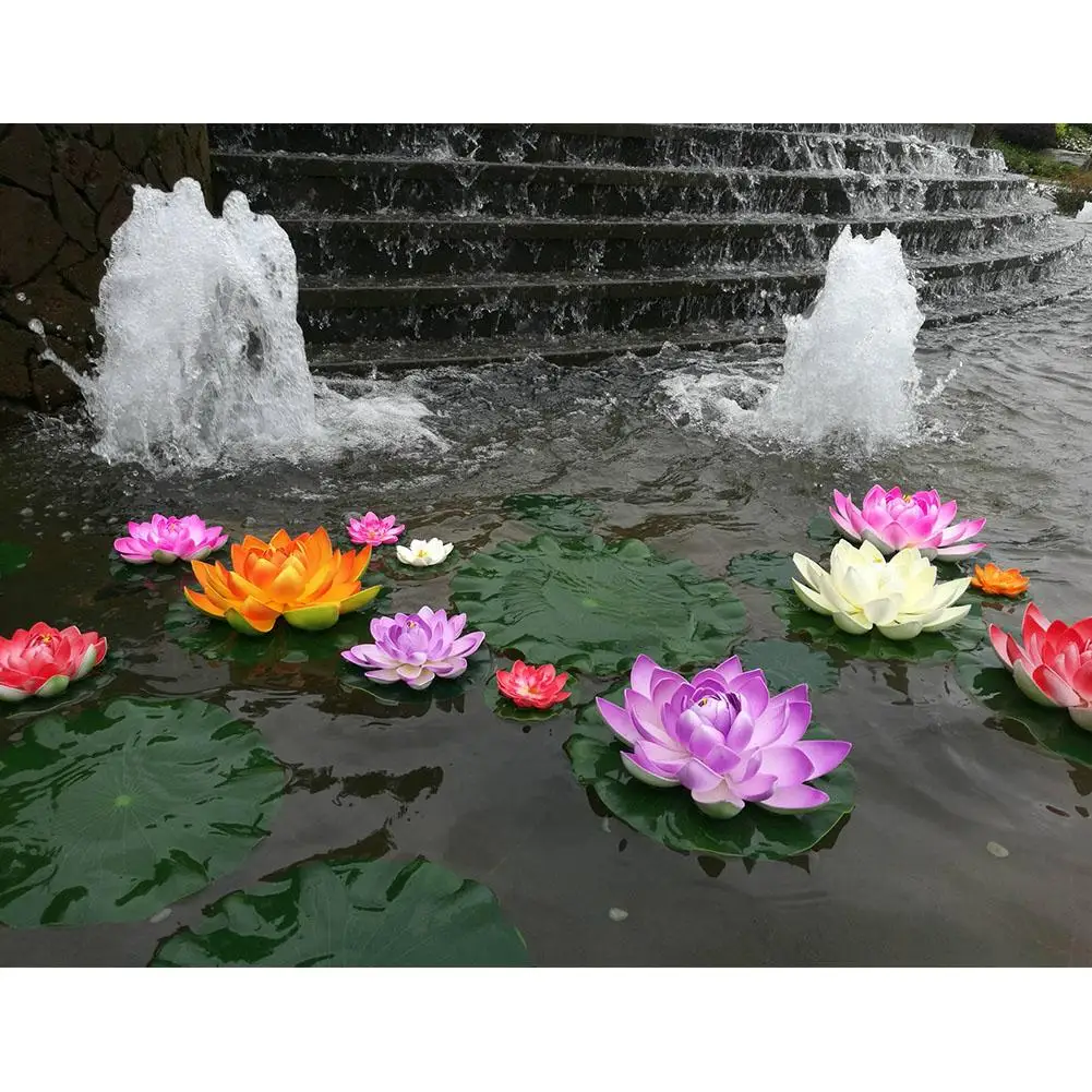 

18CM Artificial Floating Lotus Shape Water Surface Decorartion for Pool Pond Decoration