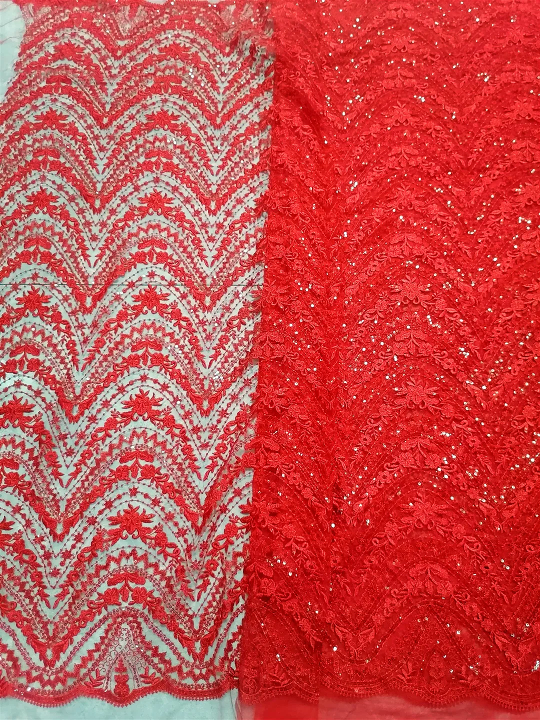 

Белое/красное изысканное/свадебное платье с вышивкой блестками, французская Тюлевая сетчатая кружевная ткань для вечерних платьев, вечернее платье