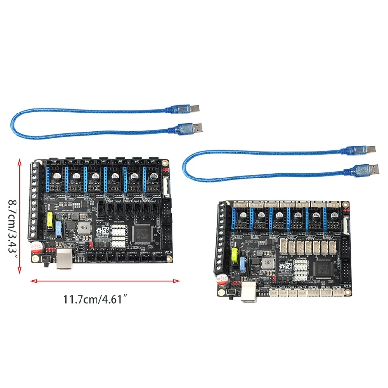 

S6 V2.0 32 Bit XH Connector Control Board Support 6X TMC Drivers Uart/SPI Wire