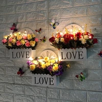 creative restaurant indoor plant pendant bedroom wall decoration living room wall decoration home simulation flower wall